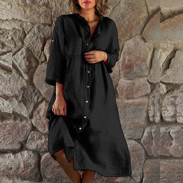 Briar | Vrouwen Flowy Elegante Midi Jurk Avond