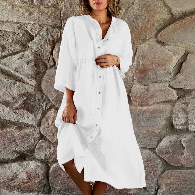 Briar | Vrouwen Flowy Elegante Midi Jurk Avond