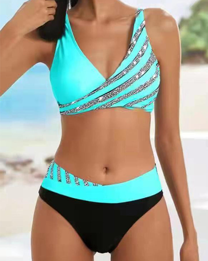 Solange | Vrouwen Geprinte Flatterende Bikini Set voor het Strand