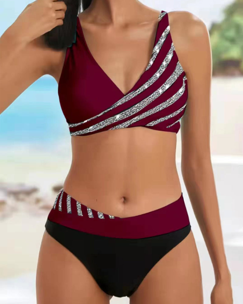Solange | Vrouwen Geprinte Flatterende Bikini Set voor het Strand