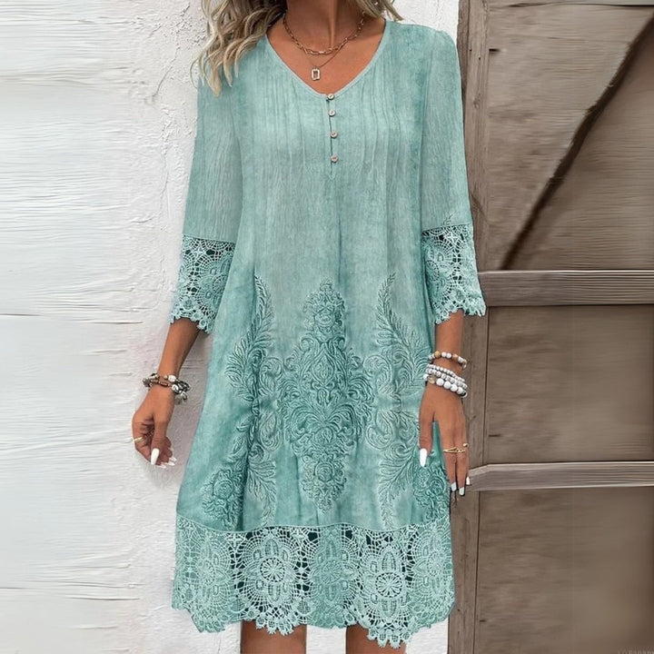 Jenna™ | Bloemen Midi Jurk