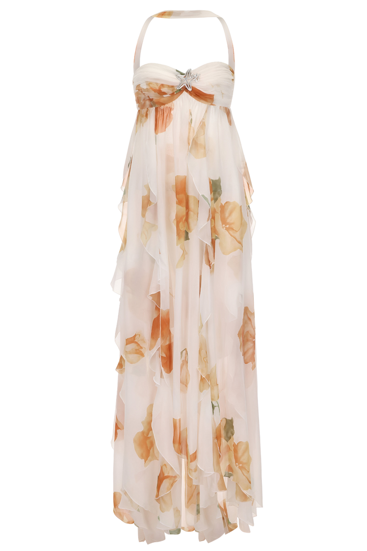 Gwen™ | Elegante Halter Maxi Jurk