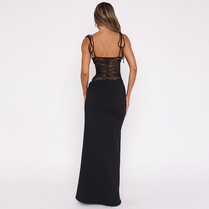 Felicia™ | Lange Jurk met Kant Detail