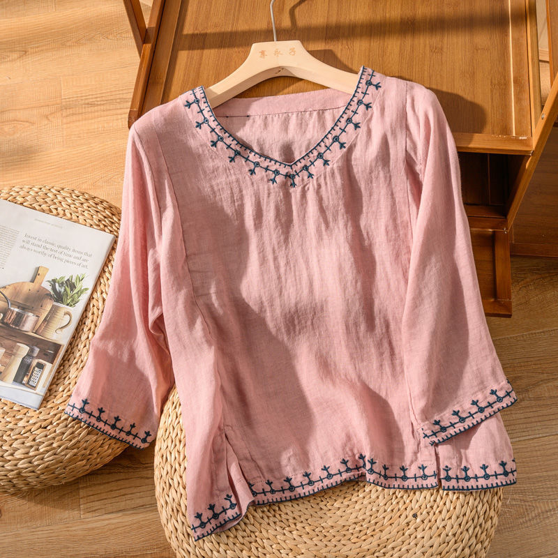 Mary™ | Patroon V-hals Blouse