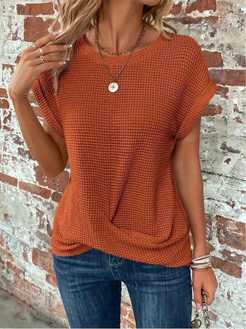 Sylvia™ | Wafelbrei Casual T-shirt