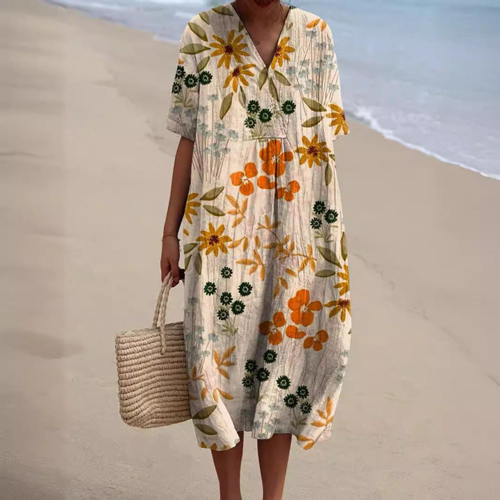 Margaret | Luchtige Bloemen Strandjurk