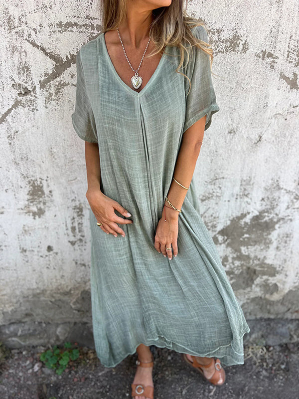 Amy™ | Losse V-hals Jurk
