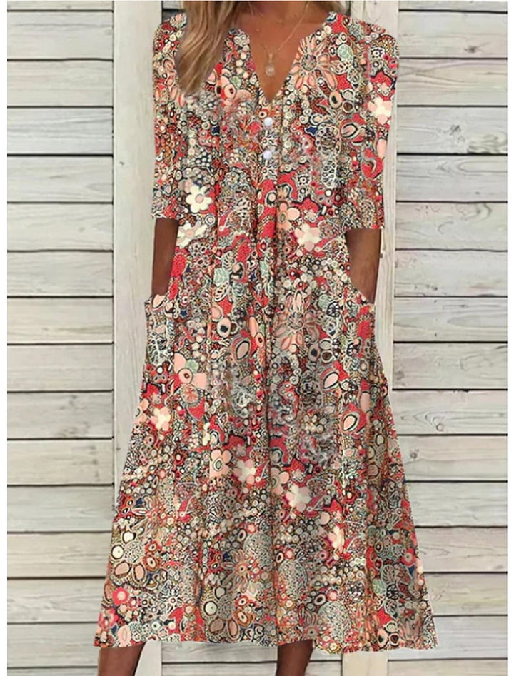 Janice™ | Elegante Zomerjurk met Buikbedekking