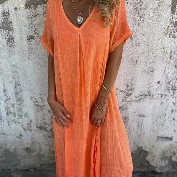 Amy™ | Losse V-hals Jurk