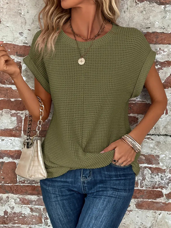 Sylvia™ | Wafelbrei Casual T-shirt