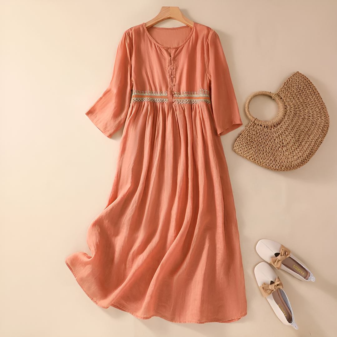 Kathy™ | Patroon Midi Jurk