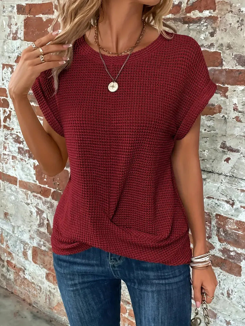 Sylvia™ | Wafelbrei Casual T-shirt