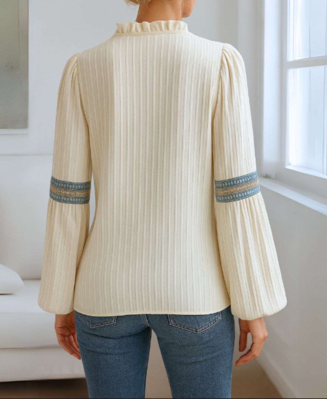 Monica™ | Vintage V-hals Blouse
