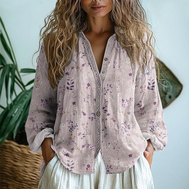 Martha™ | Ontspannen Blouse met Natuurprint