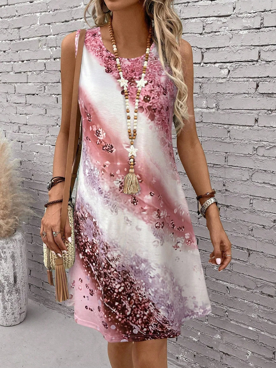 Thea™ - Mouwloze Boho Print Jurk