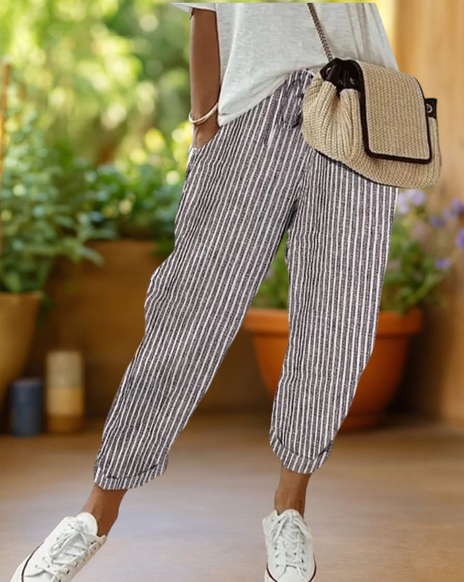 Kyoto | Stripe Trekkoord Broek