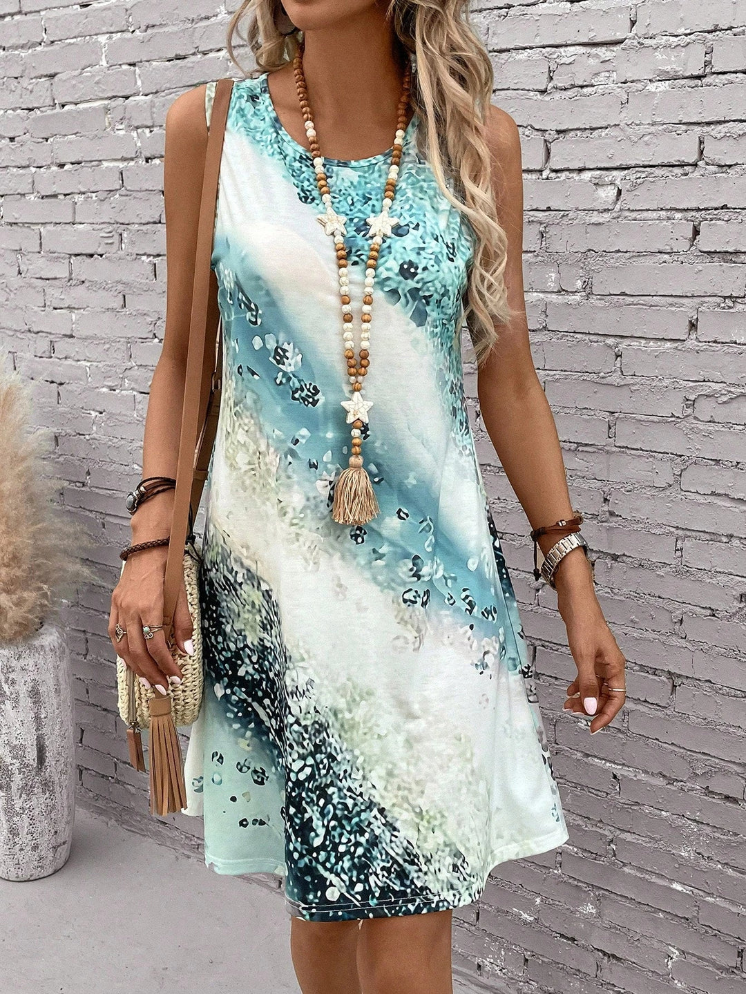 Thea™ - Mouwloze Boho Print Jurk