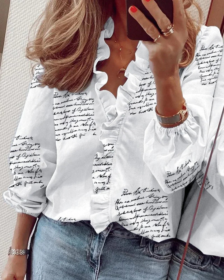 Enola™ | Vrouwelijke Blouse met Speelse Rimpels