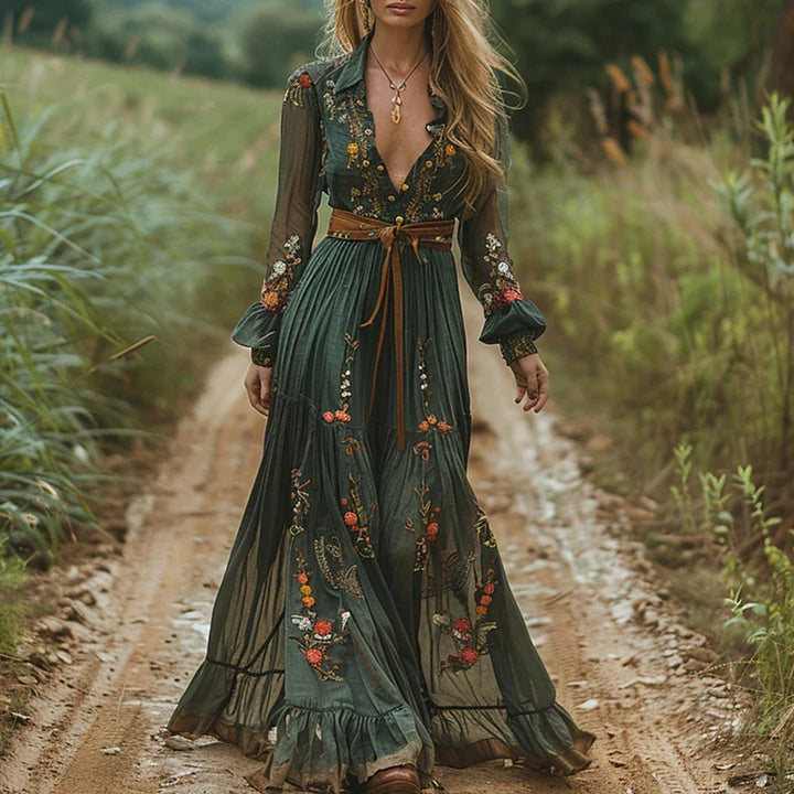 Selvara™ | Bohemian Bloemen Maxi Jurk