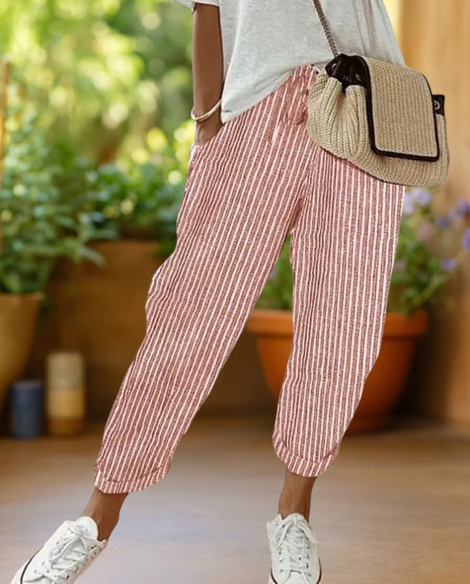 Kyoto | Stripe Trekkoord Broek
