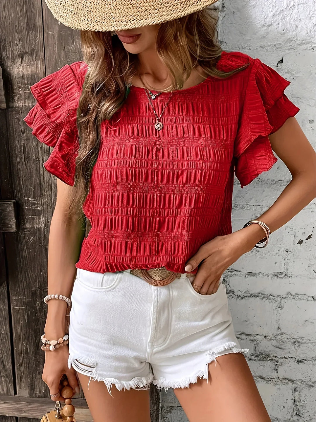 Charmaine™ | Lichte & Luchtige Blouse met Leuke Ruffles