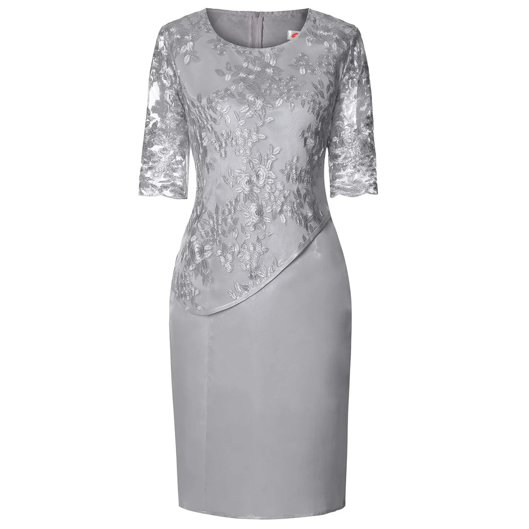 Frances™ | Midi-jurk met Korte Mouwen