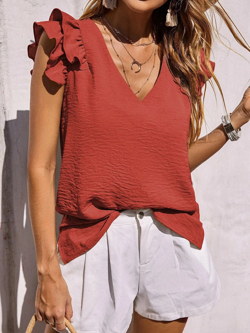 Lynette™ | Speelse Ruffle Mouw Zomer Top