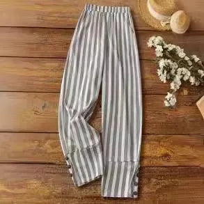 Sevilla | Stripe Split Wide-Leg Broek