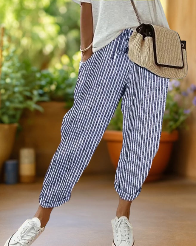 Kyoto | Stripe Trekkoord Broek