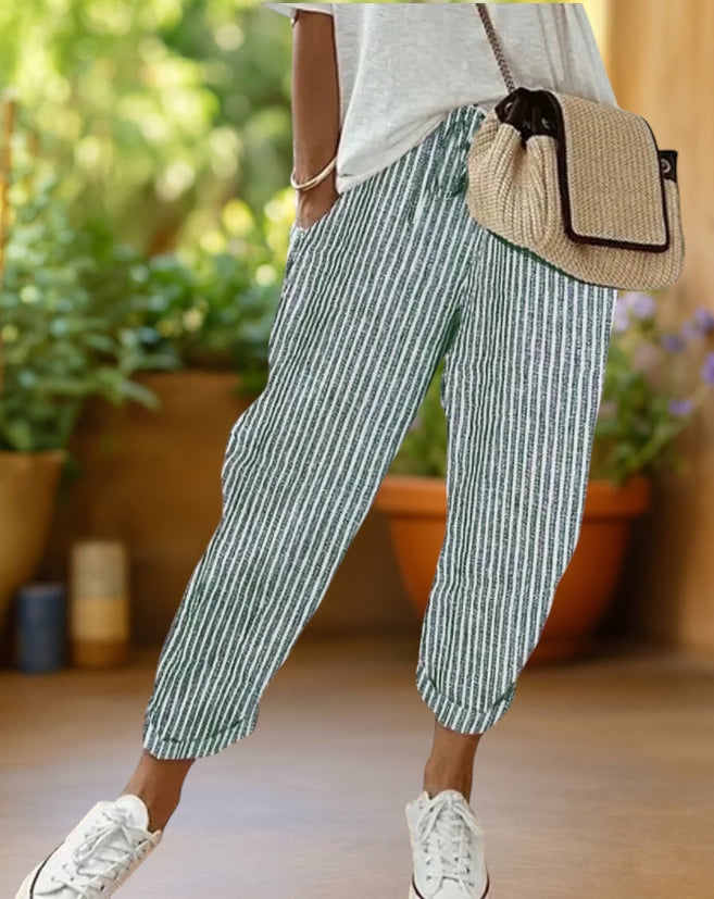 Kyoto | Stripe Trekkoord Broek