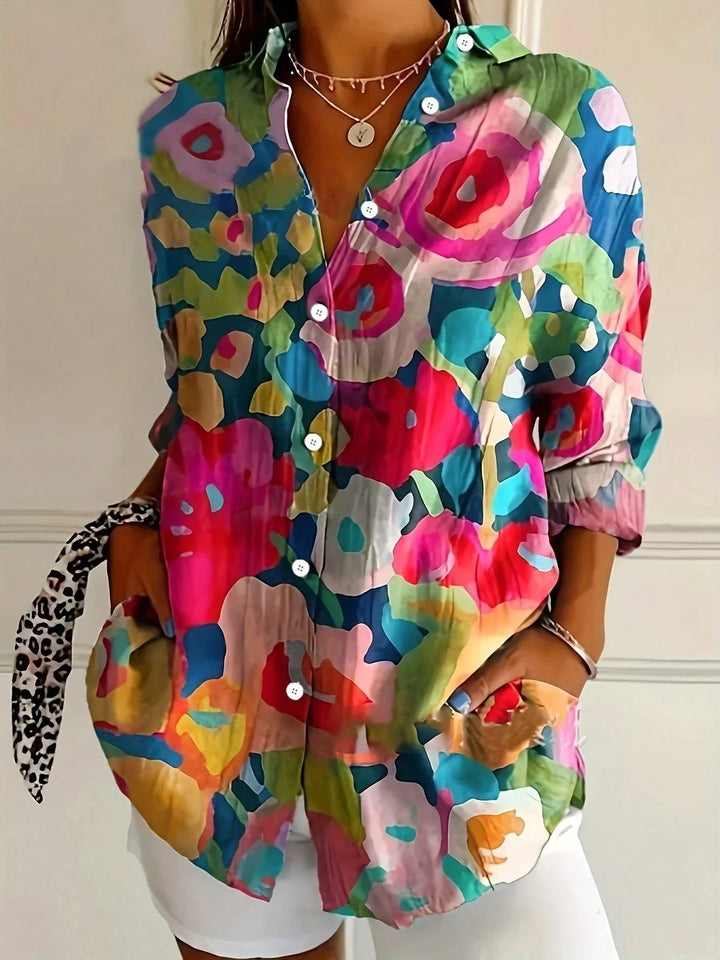 Terri™ | Kleurrijke Blouse met Speelse Print