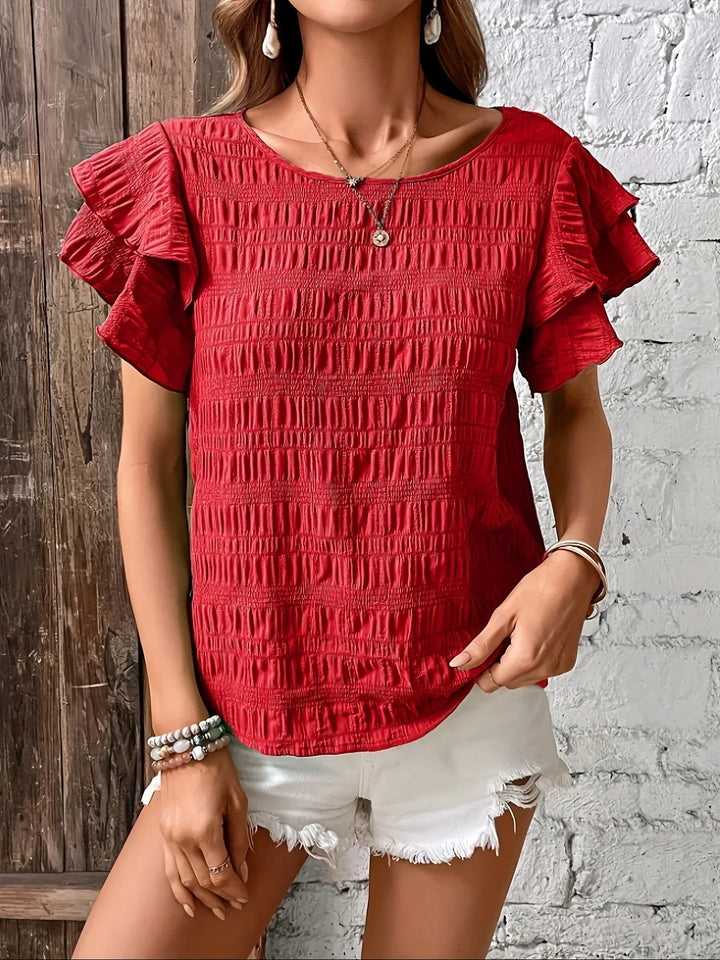 Charmaine™ | Lichte & Luchtige Blouse met Leuke Ruffles