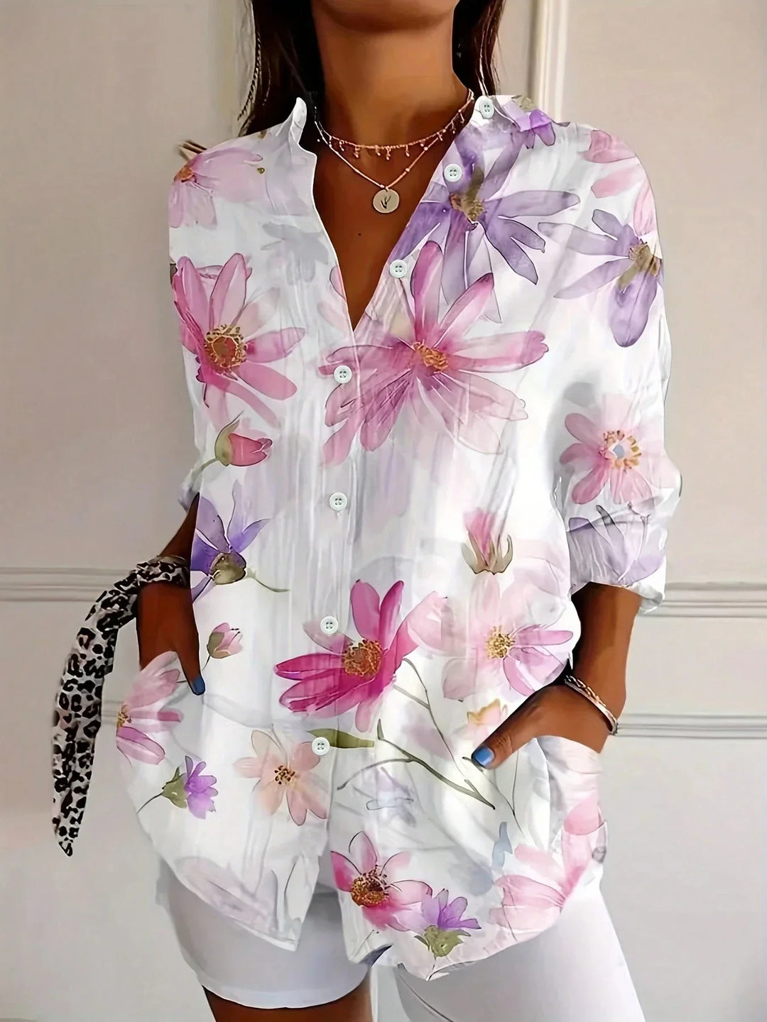 Terri™ | Kleurrijke Blouse met Speelse Print