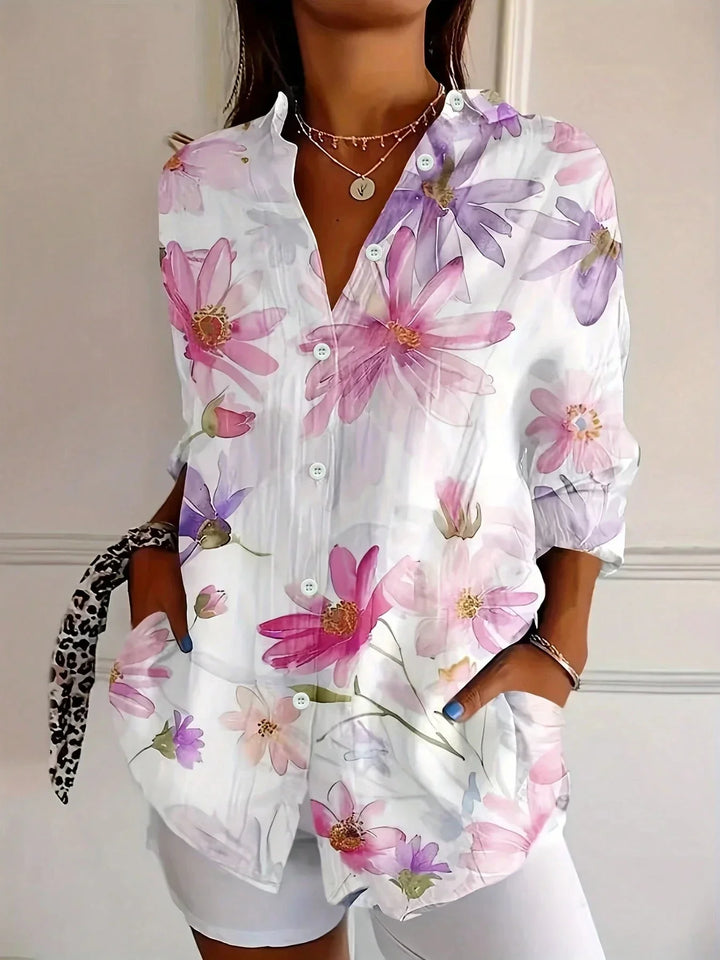 Terri™ | Kleurrijke Blouse met Speelse Print