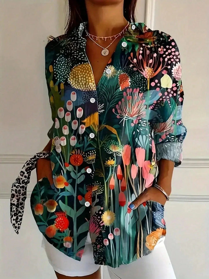 Terri™ | Kleurrijke Blouse met Speelse Print