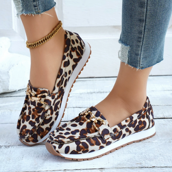 Everly - Luipaardprint Loafers