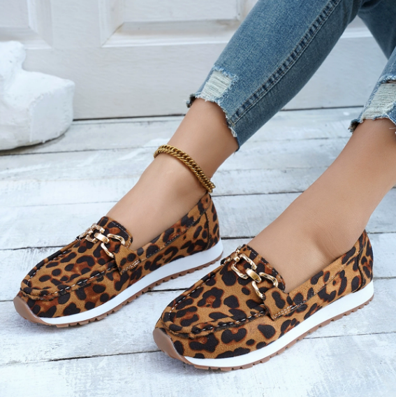Everly - Luipaardprint Loafers