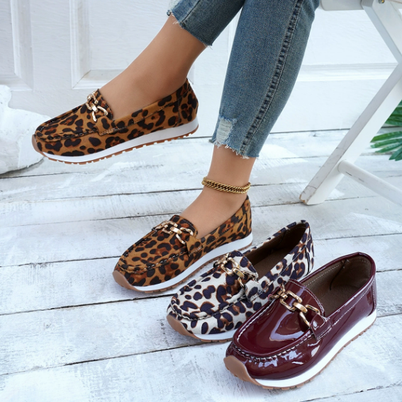 Everly - Luipaardprint Loafers