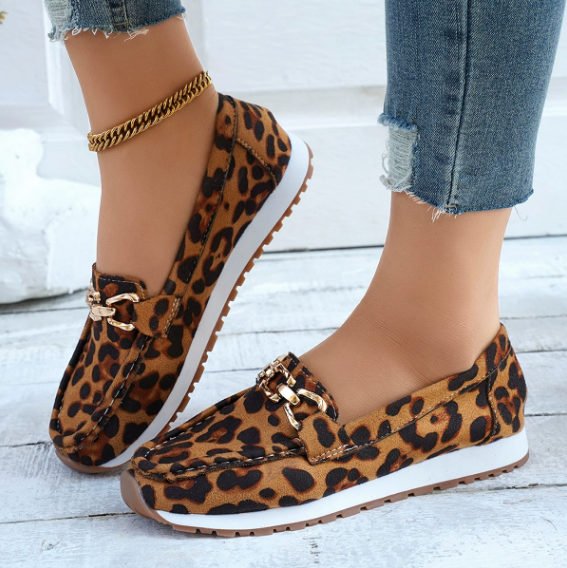 Everly - Luipaardprint Loafers