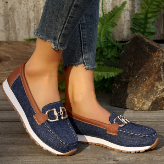 Esme - Platte Gesp Loafers