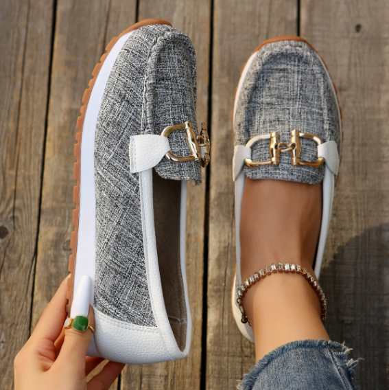 Esme - Platte Gesp Loafers