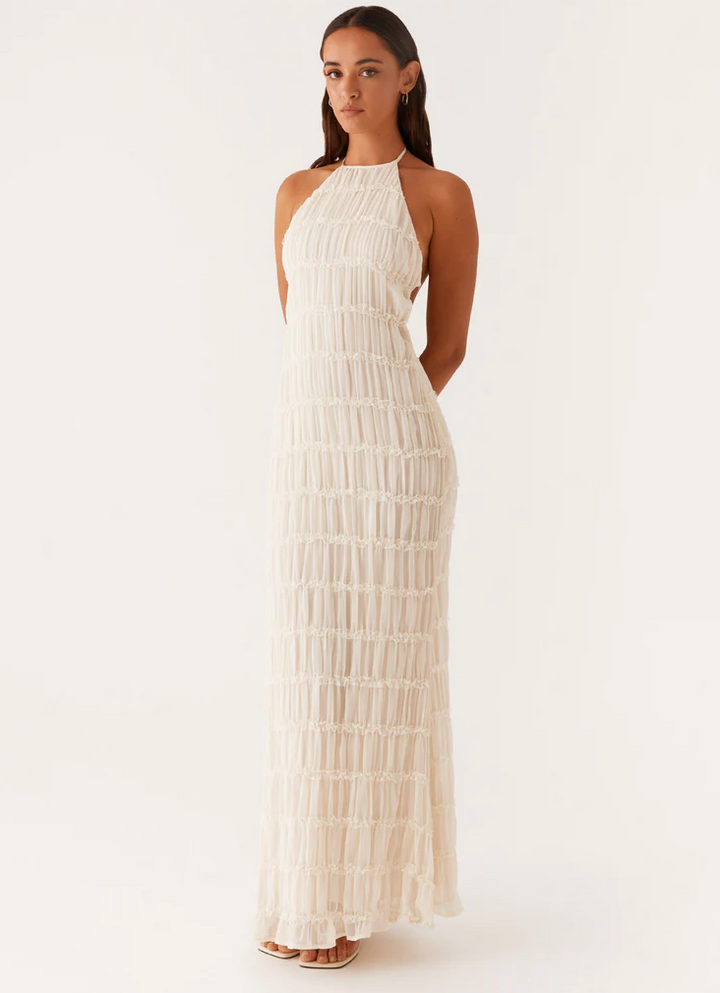 Jolene™ | Elegante Halter Maxi Jurk
