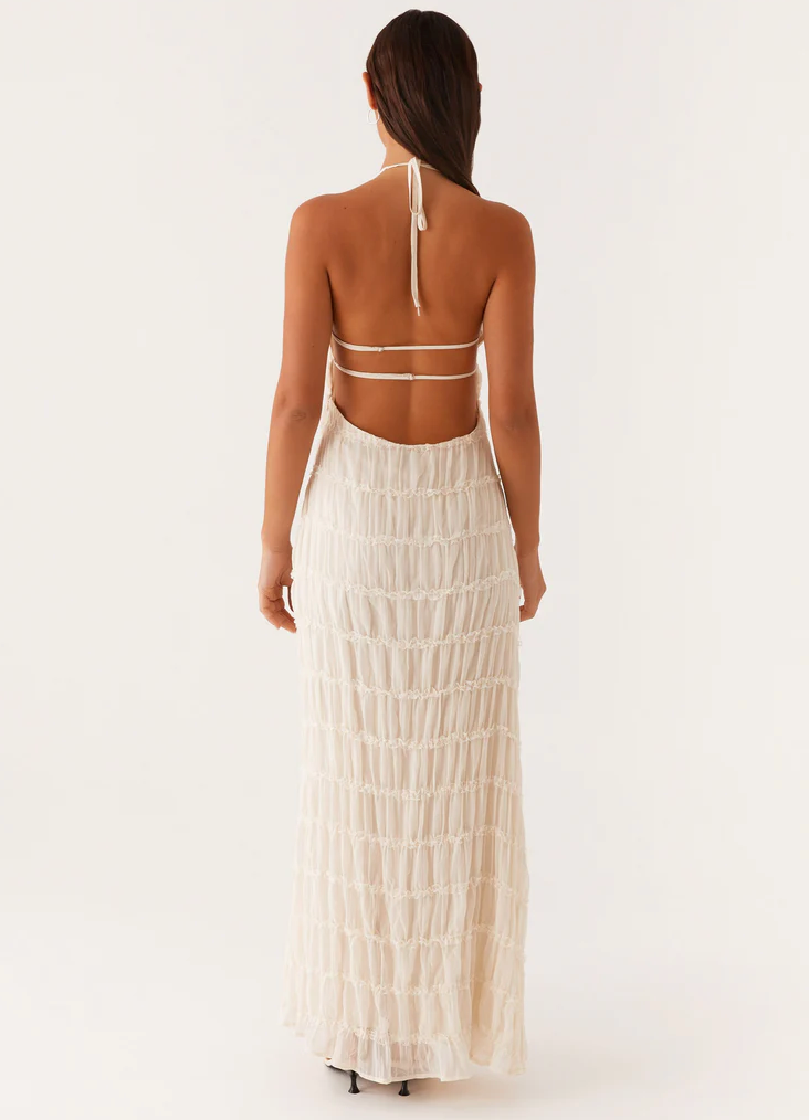 Jolene™ | Elegante Halter Maxi Jurk