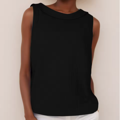 Maria™ | Mouwloze Top met Rolkraag