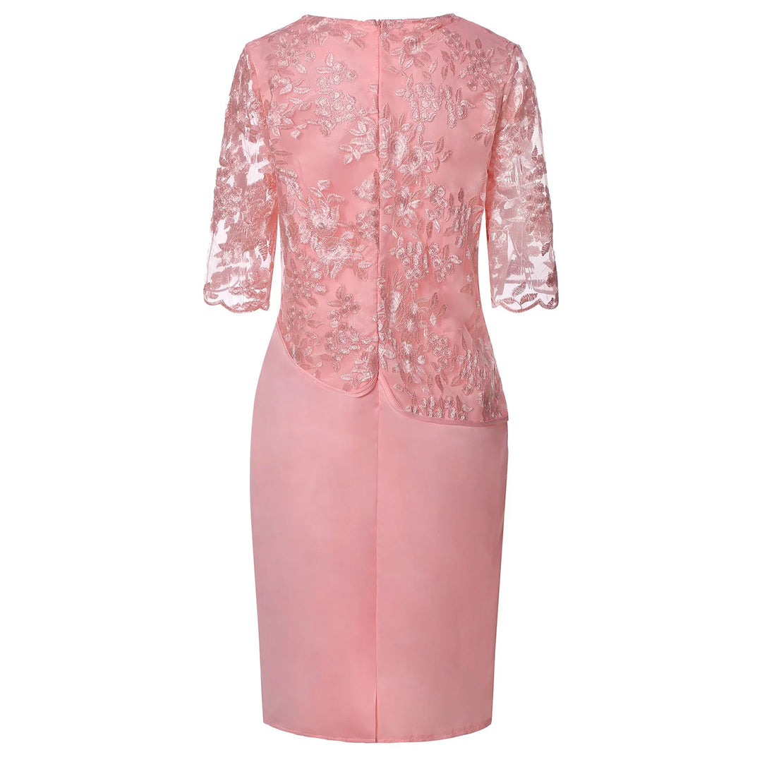 Frances™ | Midi-jurk met Korte Mouwen