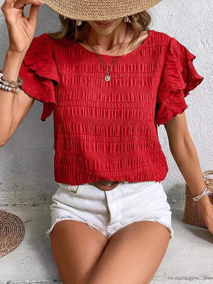 Charmaine™ | Lichte & Luchtige Blouse met Leuke Ruffles