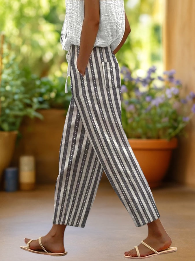 Soleil | Boho Print Enkelbroeken