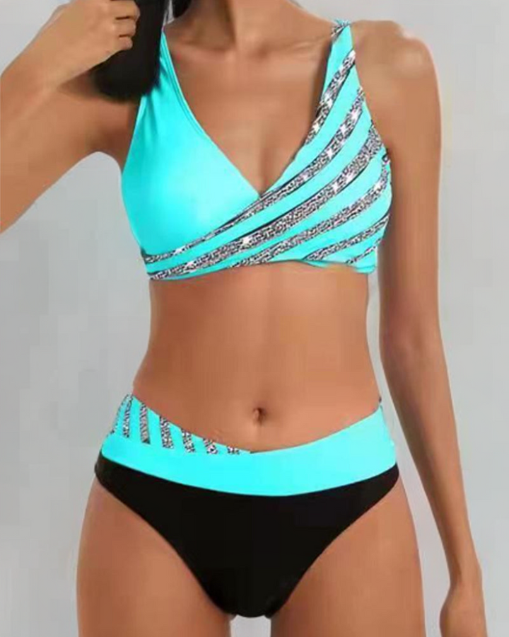 Solange | Vrouwen Geprinte Flatterende Bikini Set voor het Strand
