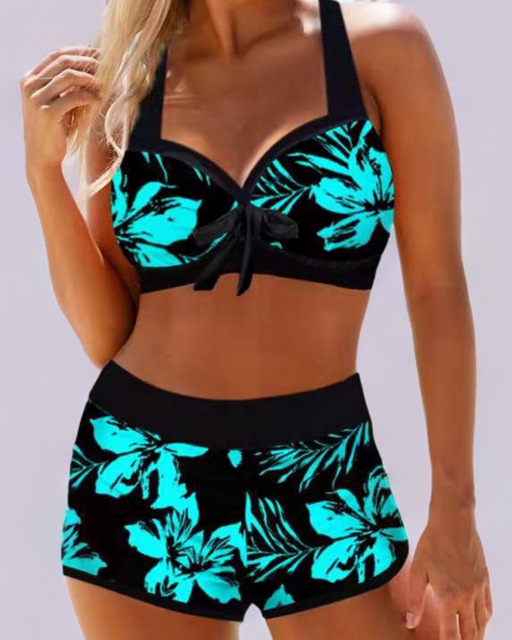 Veronica | Dames Hoge Taille Bloemen Badpak voor het Strand