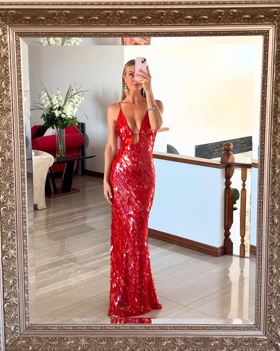 Holly | Dames Bruiloft Gast Pailletten Rugloze Jurk